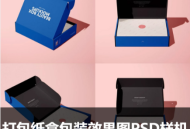 3D飞机盒礼品盒打包纸盒包装效果图展示