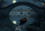 夜泊浔城
