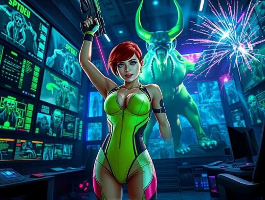 穿进赛博游戏后干掉BOSS成功上位